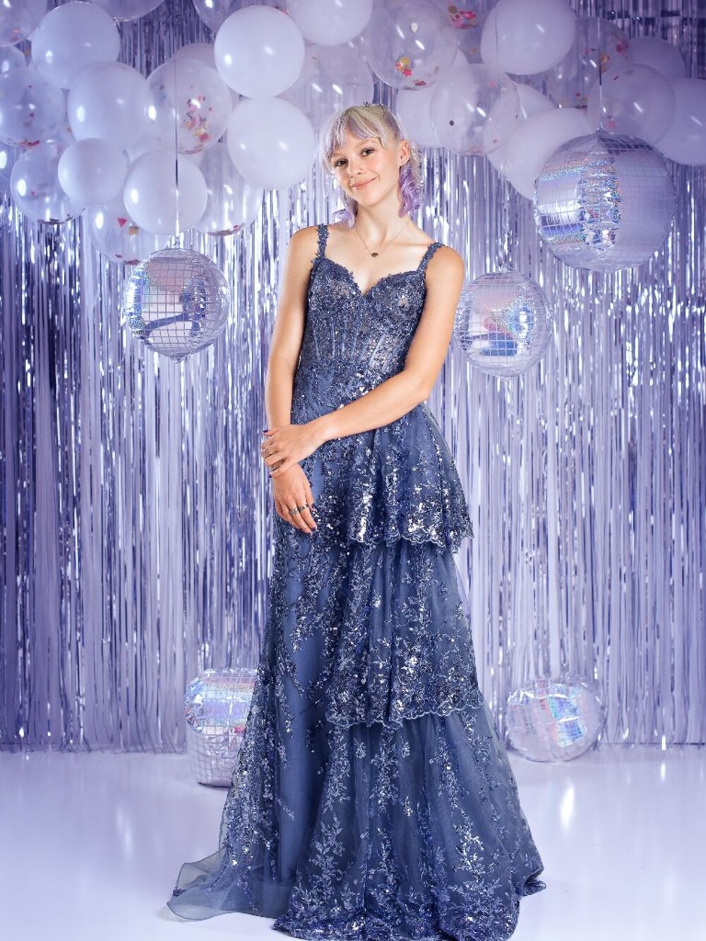 Sherri Hill 56589 Periwinkle Sequin Prom Gown Size 000